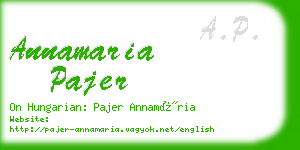 annamaria pajer business card